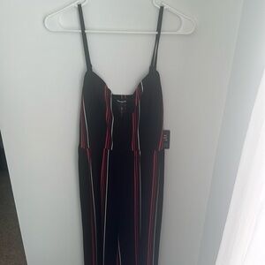 NWT striped black Express jumpsuit
